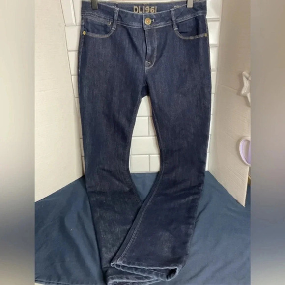 DL1961 Grace High Rise Straight Denim Jeans 360 Stretch Sz 28 - Picture 1 of 6